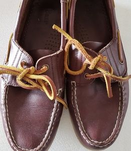LEATHER BROWN Topsiders by Bass